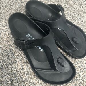 Birkenstock black rubber sandals